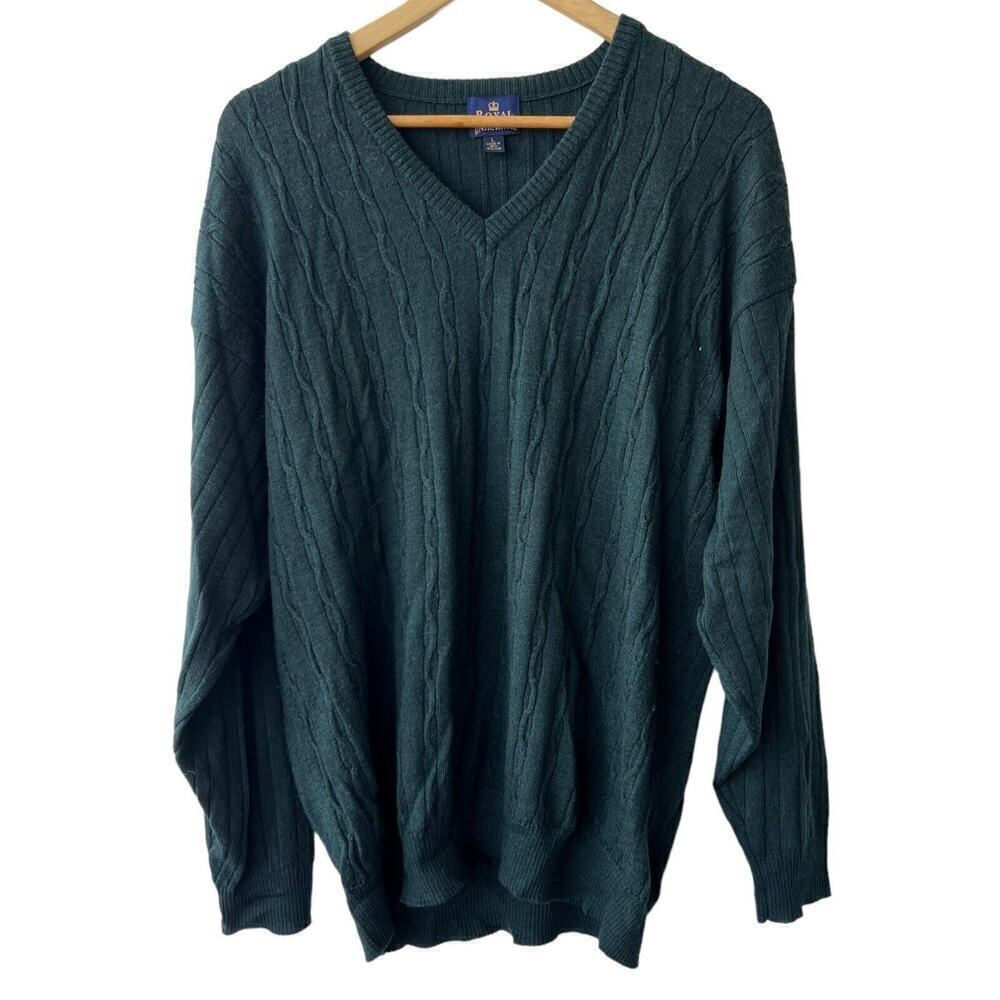 Royal New Zealand Green Merino Wool Sweater L